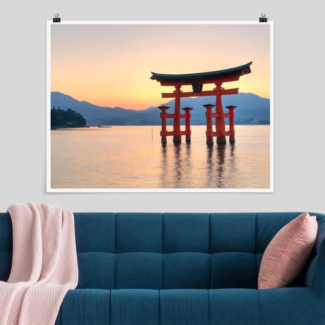 Wandbilder Asien Torii am Itsukushima