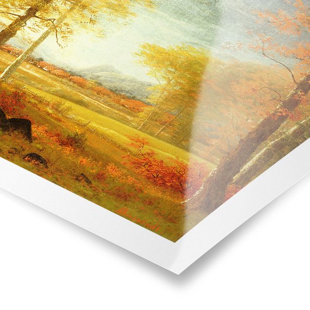 Wandbilder Landschaften Albert Bierstadt - Herbst in Oneida County, New York