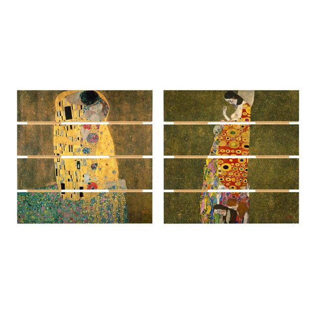 Klimt Gemälde Gustav Klimt - Kuss und Hoffnung