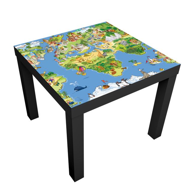 Klebefolie für Möbel Great And Funny Worldmap