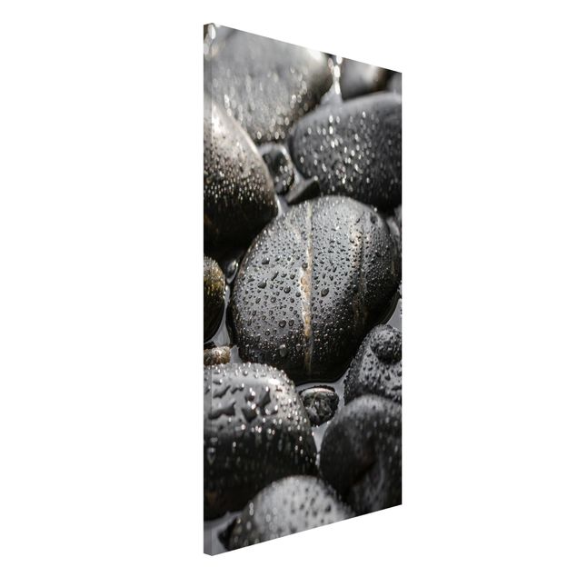 Wanddeko Küche Schwarze Steine im Wasser