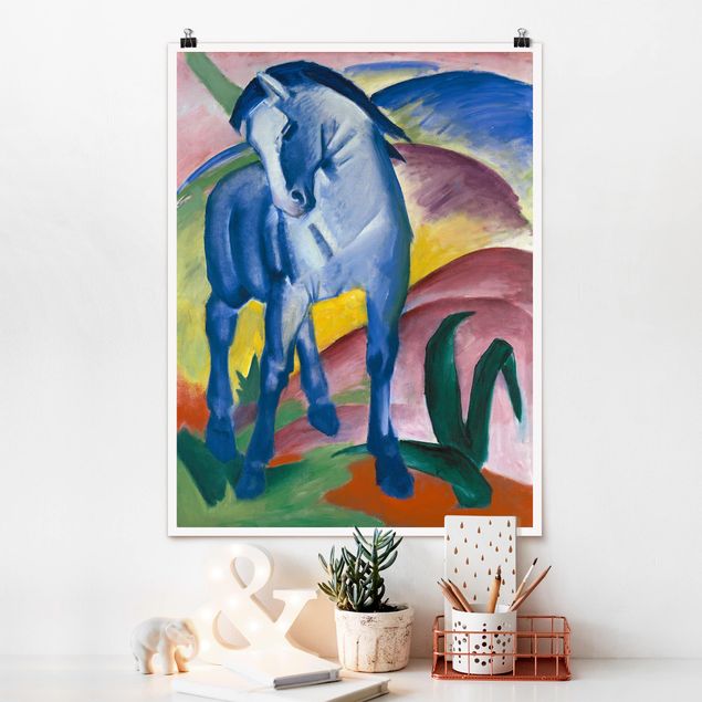 expressionistische Kunstdrucke Franz Marc - Blaues Pferd