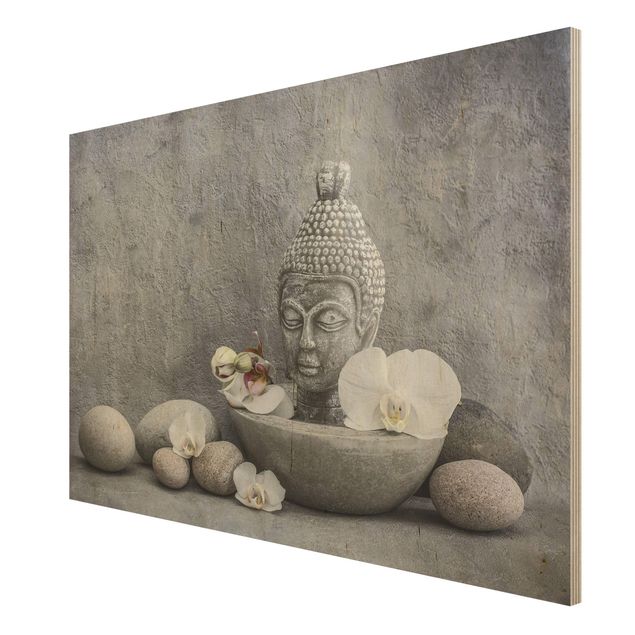 schöne Bilder Zen Buddha, Orchideen und Steine