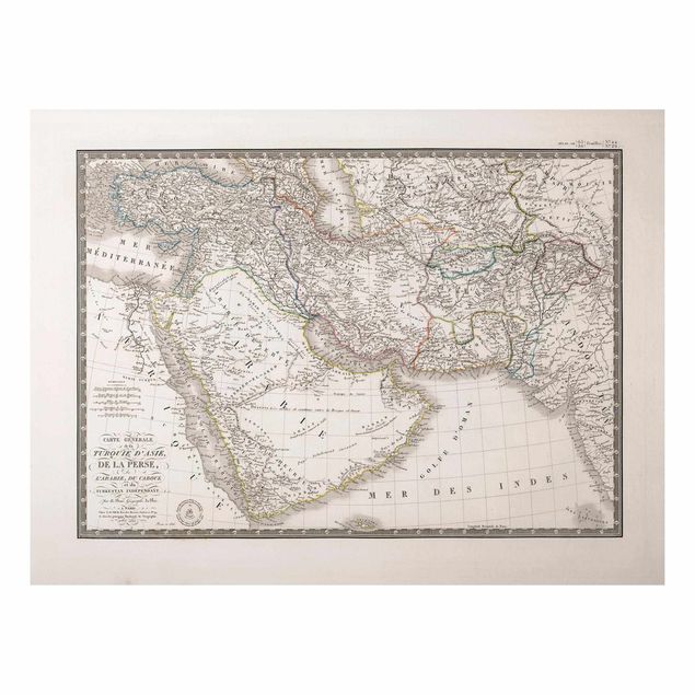 Wandbilder Weltkarten Vintage Karte im Orient