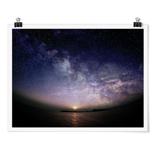Poster Naturbilder Sonne und Sternenhimmel am Meer