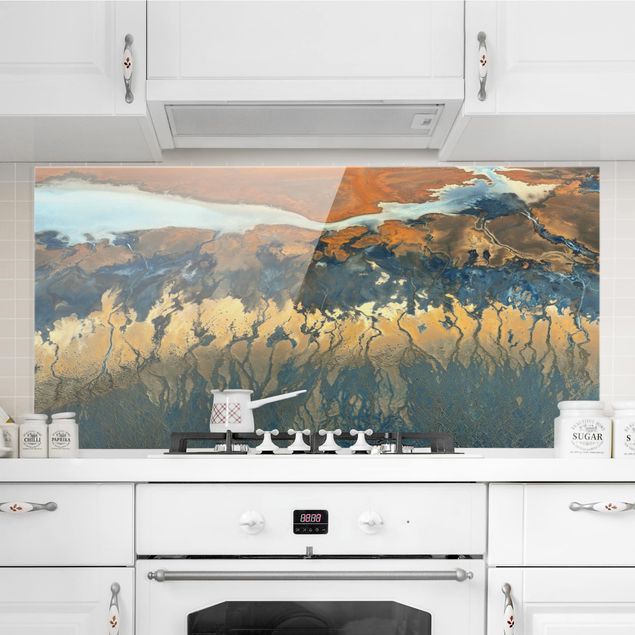 Wanddeko Küche Kalifornien aus der Luft