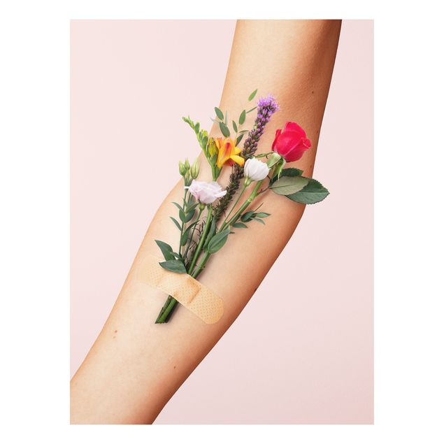 Wandbilder Floral Arm mit Blumen