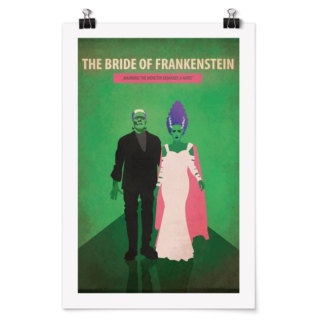 Wandbilder Portrait Filmposter The Bride of Frankenstein