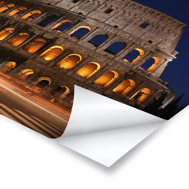 Poster bestellen Colosseum in Rom bei Nacht