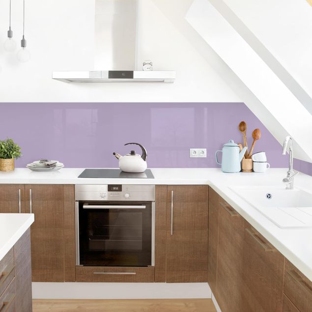 Glasrückwand Küche Lavendel