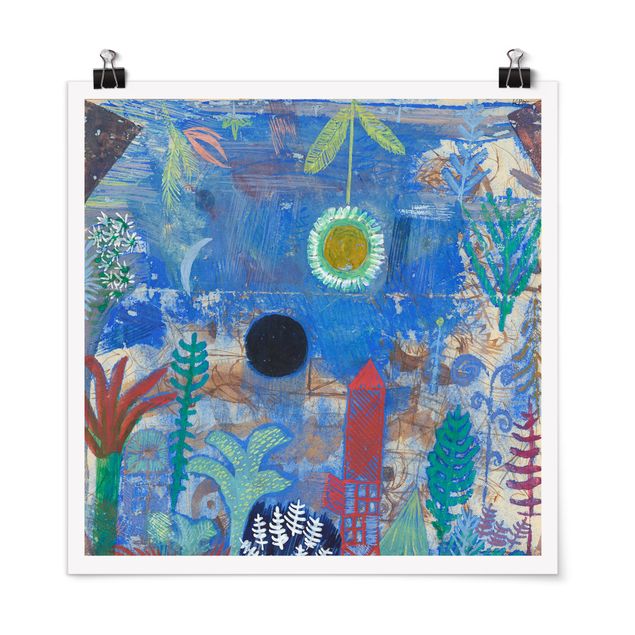 Poster Kunstdruck Paul Klee - Versunkene Landschaft