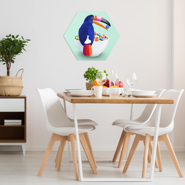 Wandbilder Modern Frühstück mit Tukan