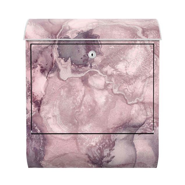 Briefkasten Design Farbexperimente Marmor Violett