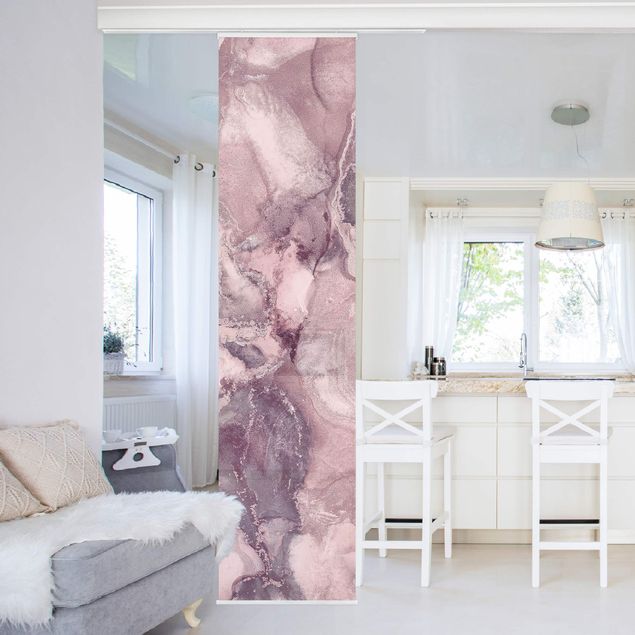 Wanddeko Küche Farbexperimente Marmor Violett