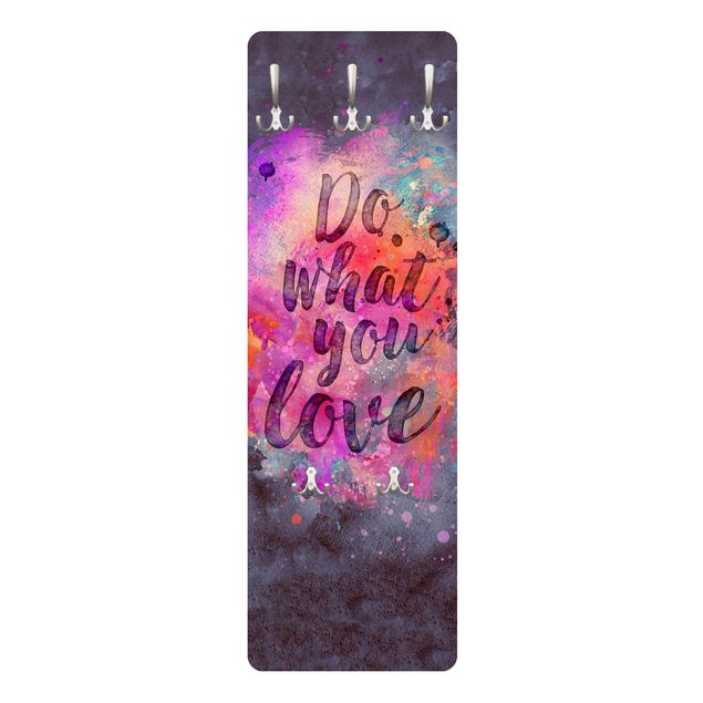 Garderobe mit Motiv Farbexplosion Do what you love