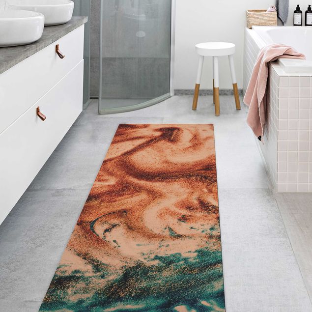Teppich abstrakt Farbiger Sandstrudel