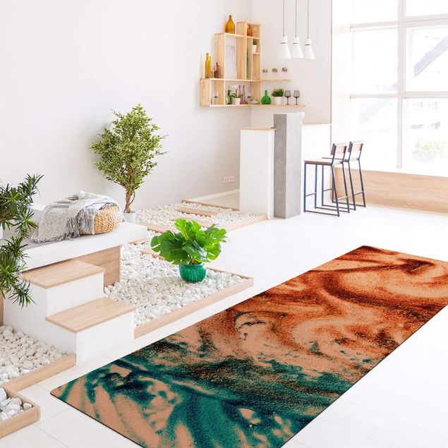 Moderner Teppich Farbiger Sandstrudel
