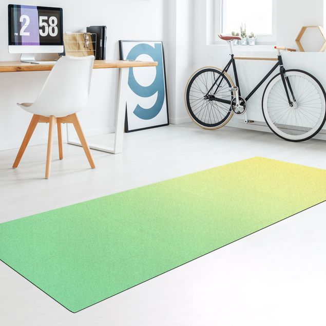 Teppich Esszimmer Farbverlauf Grasgrün
