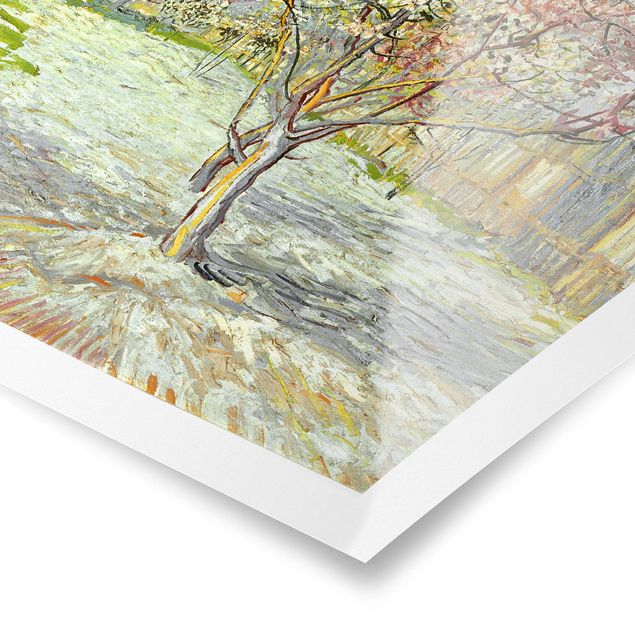 Wandbilder Bäume Vincent van Gogh - Blühende Pfirsichbäume