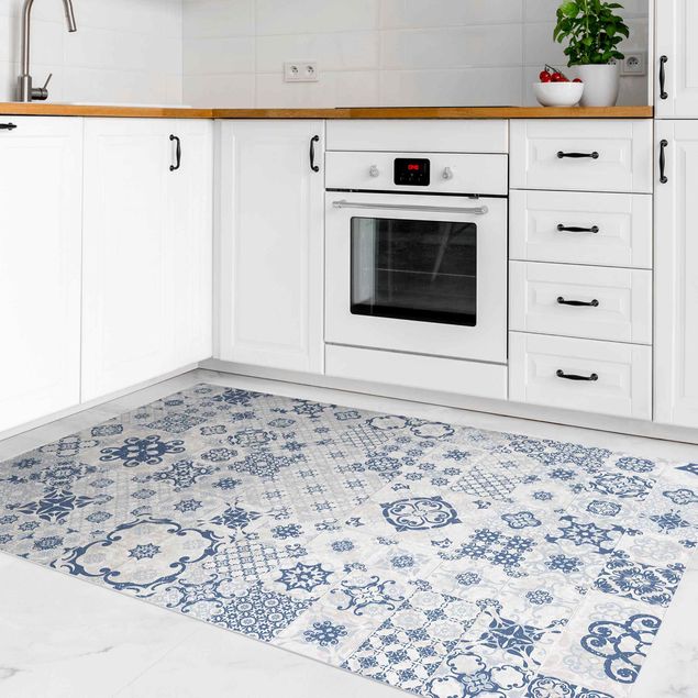 Küche Dekoration Keramikfliesen Agadir blau