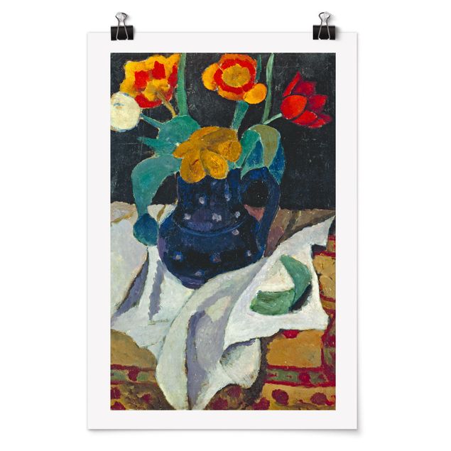 Kunstdrucke Poster Paula Modersohn-Becker - Stillleben mit Tulpen