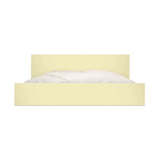 Möbelfolie für IKEA Malm Bett niedrig 160x200cm - Klebefolie Colour Crème
