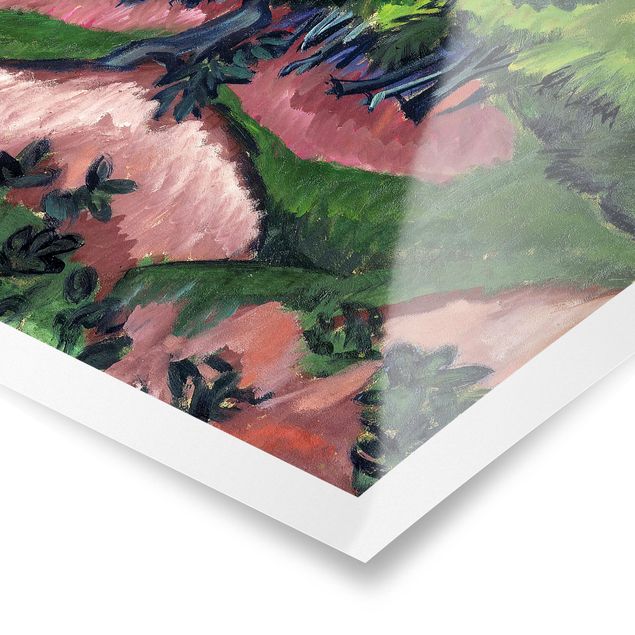 Kunstkopie Poster Ernst Ludwig Kirchner - Landschaft mit Kastanienbaum