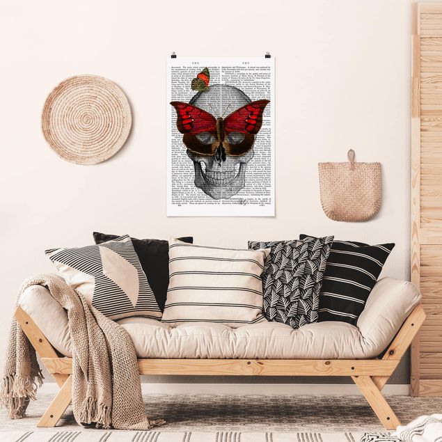 Wandbilder Schmetterlinge Grusellektüre - Schmetterlingsmaske
