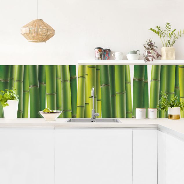 Küchenspiegel Glas Bambuspflanzen I