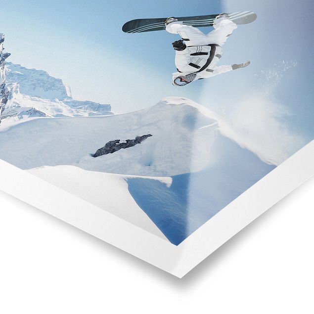 Poster kaufen Fliegender Snowboarder