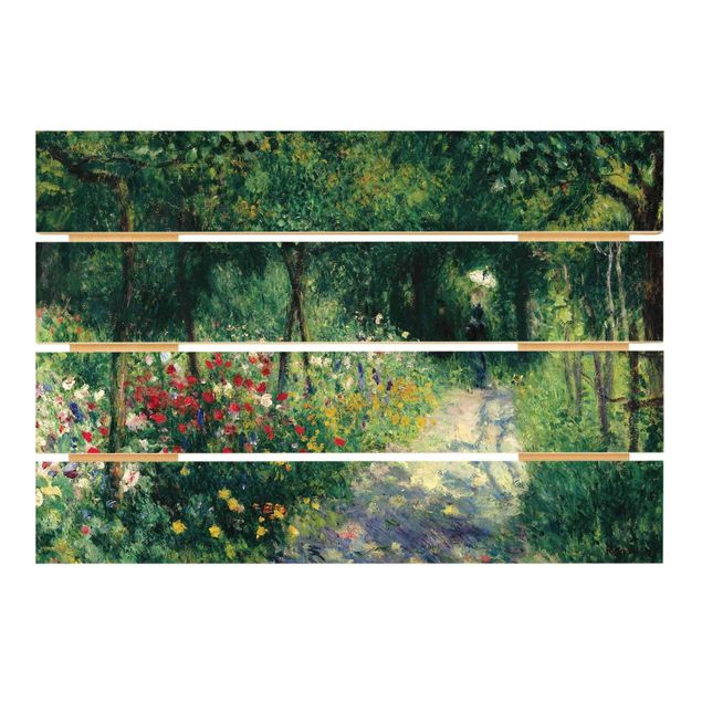 Holzbild Natur Auguste Renoir - Frauen im Garten