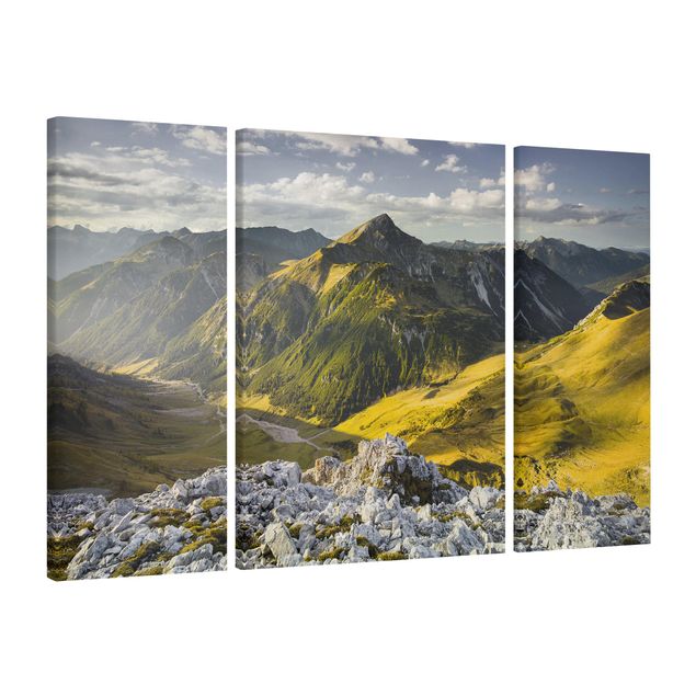 Wandbilder Berge Berge und Tal der Lechtaler Alpen in Tirol