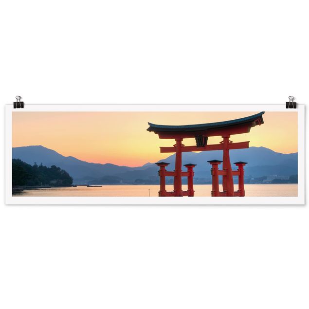 Wandbilder Landschaften Torii am Itsukushima