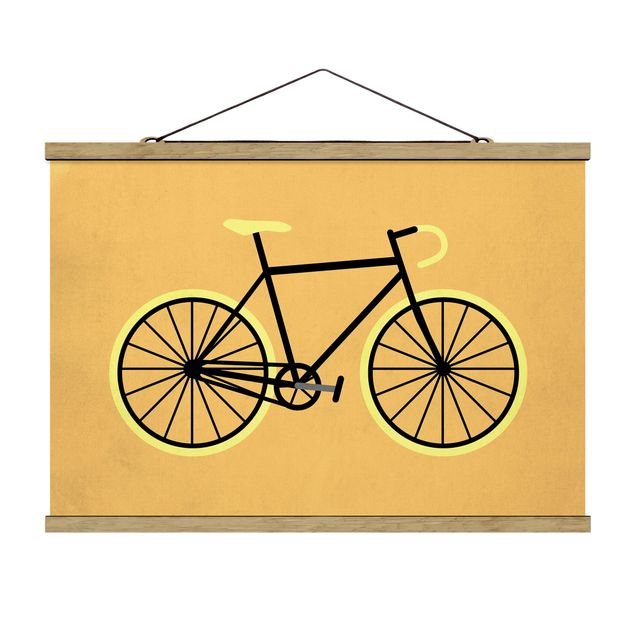 Wandbilder Gelb Fahrrad in Gelb
