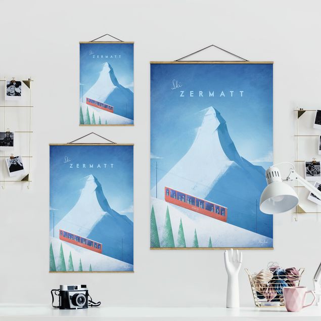 Wandbilder Kunstdrucke Reiseposter - Zermatt