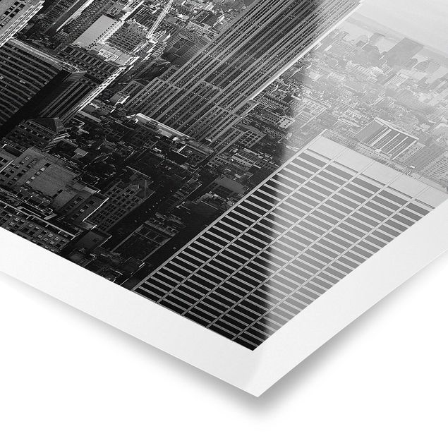 Wandbilder Schwarz-Weiß Manhattan Skyline