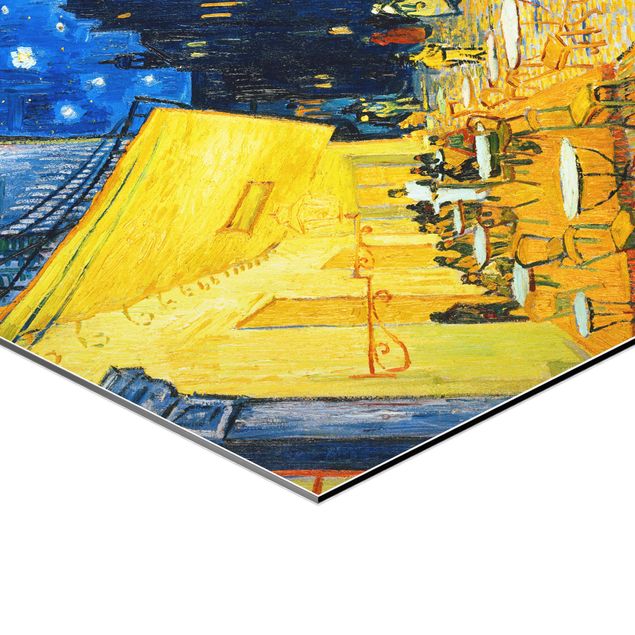 Wandbilder Kunstdrucke Vincent van Gogh - Café-Terrasse in Arles