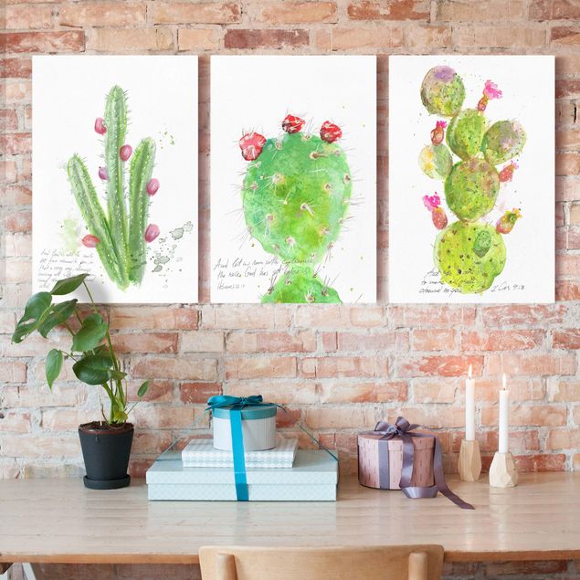 Wanddeko Küche Kaktus mit Bibelvers Set I