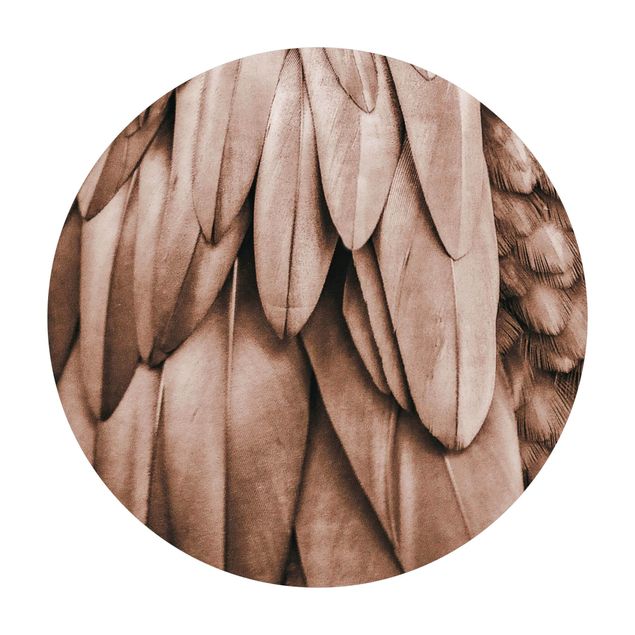 Vinyl-Teppiche Federn in Rosegold