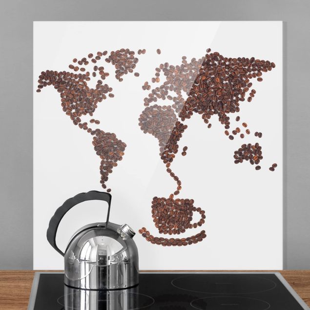 Wanddeko Küche Kaffee um die Welt