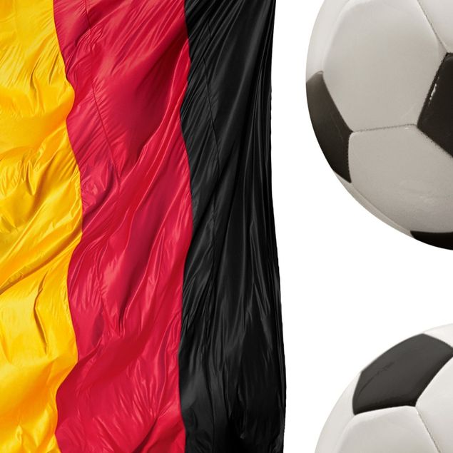 Klebefolien selbstklebend Deutschlandfahne und Ball Sticker Set