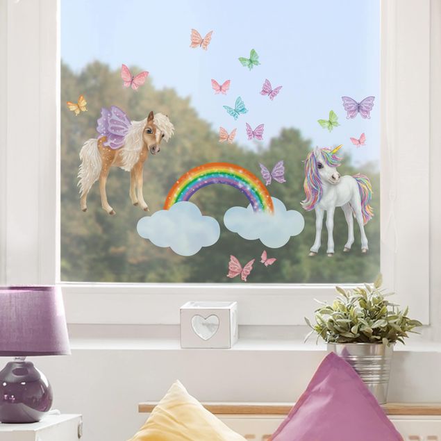 Babyzimmer Deko Set Einhorn und Schmetterlinge