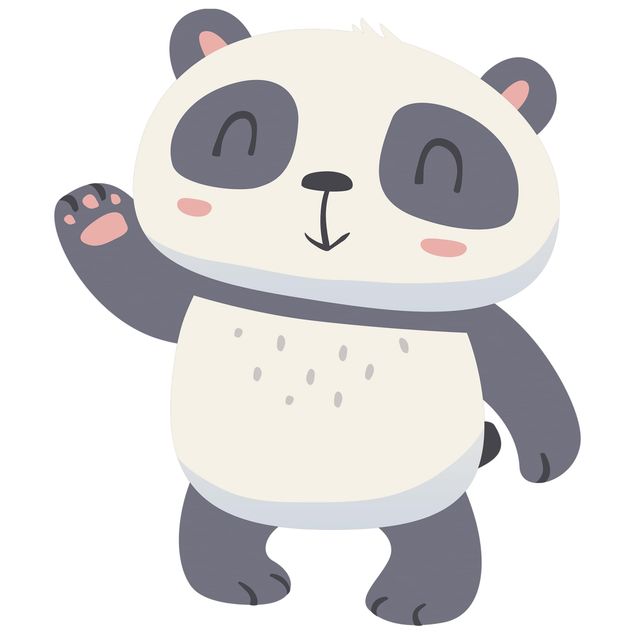 Klebefolien selbstklebend Winkender Panda