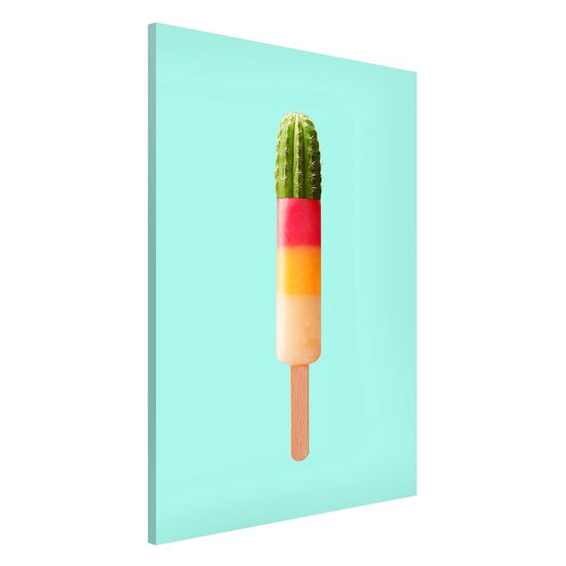 Wandbilder Kunstdrucke Eis mit Kaktus