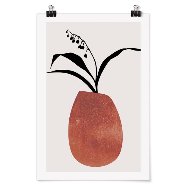 Kunstdrucke Poster Grafische Pflanzenwelt - Maiglöckchen