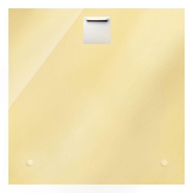 Glasbild - Filigrane Blattstruktur in Gold - Quadrat