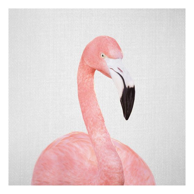 Wandbilder Schwarz-Weiß Flamingo Fabian