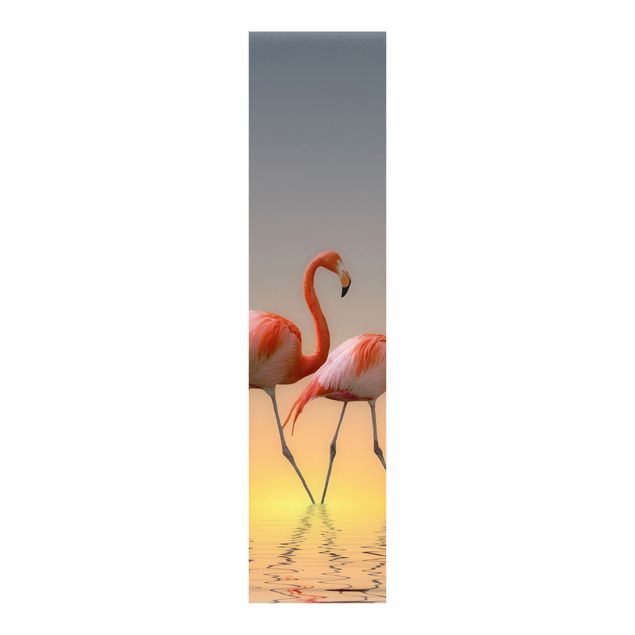 Flächenvorhang Flamingo Love
