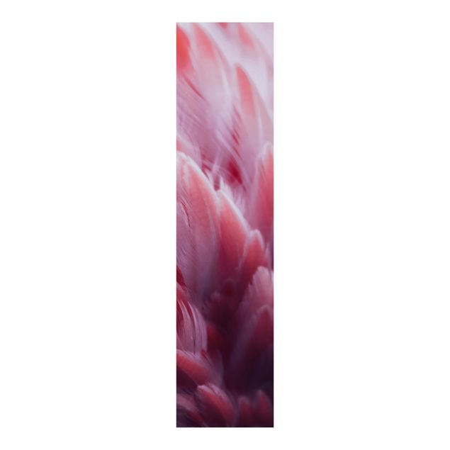 Schiebegardinen Blumen Flamingofedern Close-up