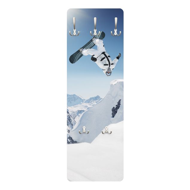 Wandgarderoben Fliegender Snowboarder